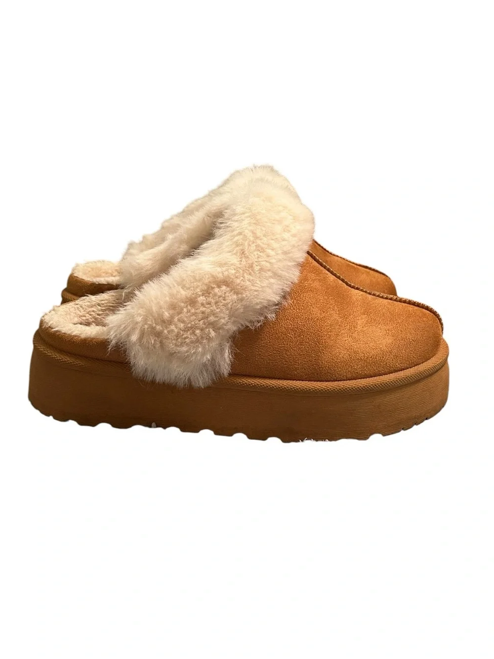 Womens Clogs Steve Madden Clog Slipper Steve Madden Shoes Steve Madden Chestnut Brown Cream Faux Fur Platform Clog  Slippers Womens Poshmark